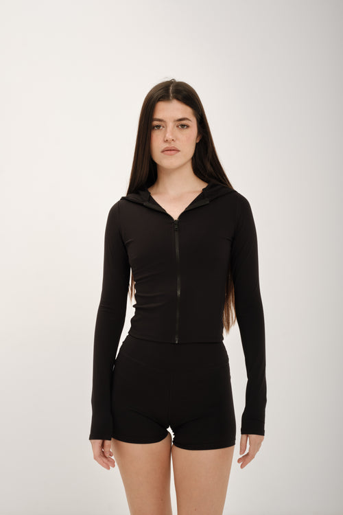Lucy zip hoodie Coal