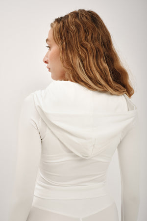 Lucy zip hoodie Milky