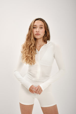 Lucy zip hoodie Milky