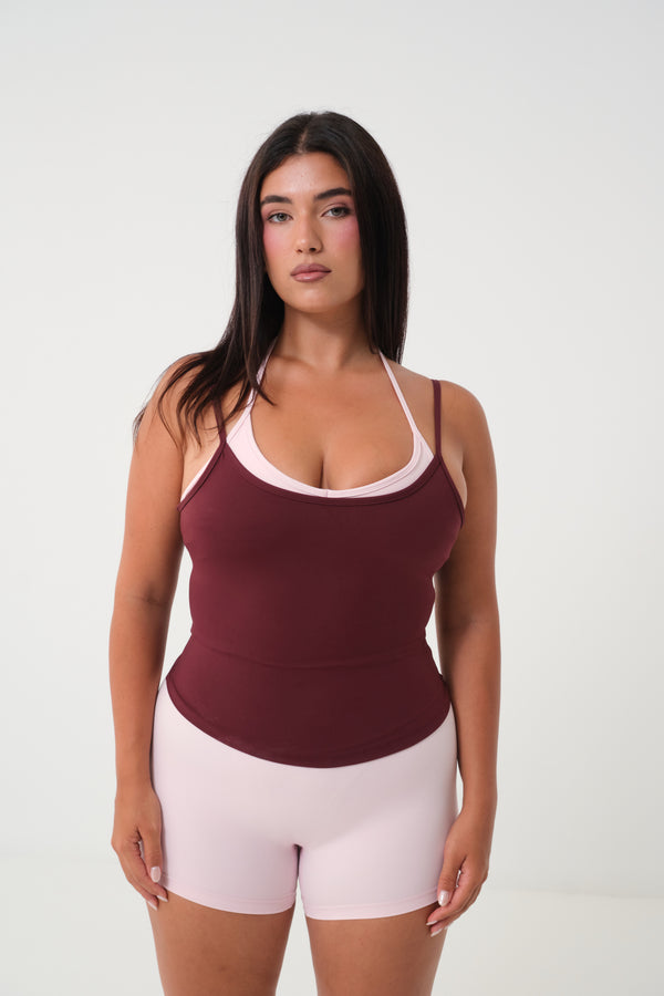 Double Tank Top Baby Pink