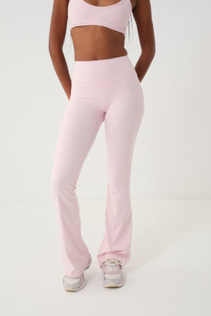 Invisible Scrunch Flare Leggings Baby Pink