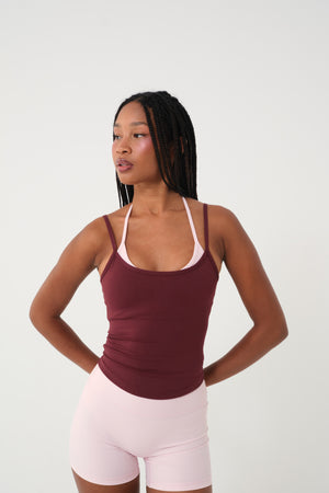 Double Tank Top Baby Pink