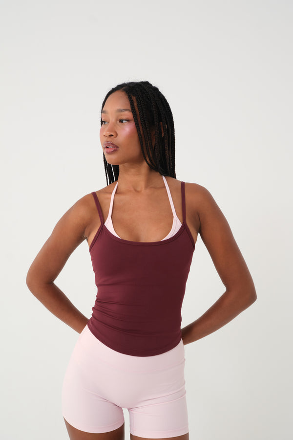 Double Tank Top Baby Pink