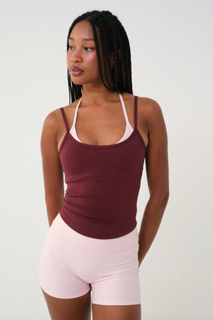 Double Tank Top Baby Pink
