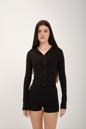 Lucy zip hoodie Coal