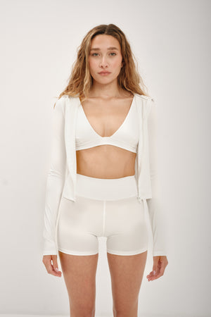 Lucy zip hoodie Milky