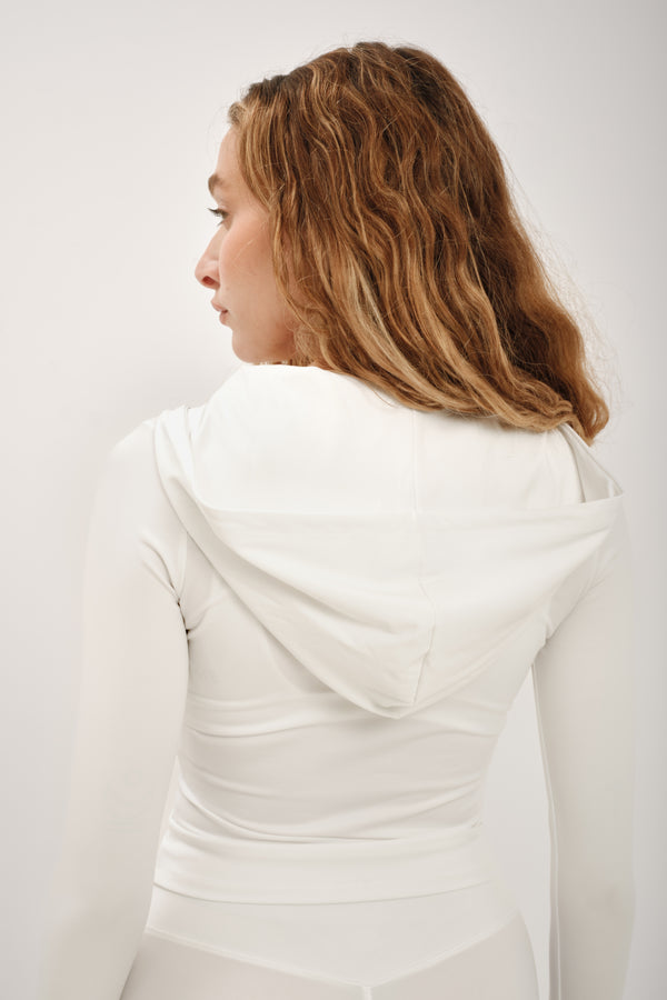 Lucy zip hoodie Milky