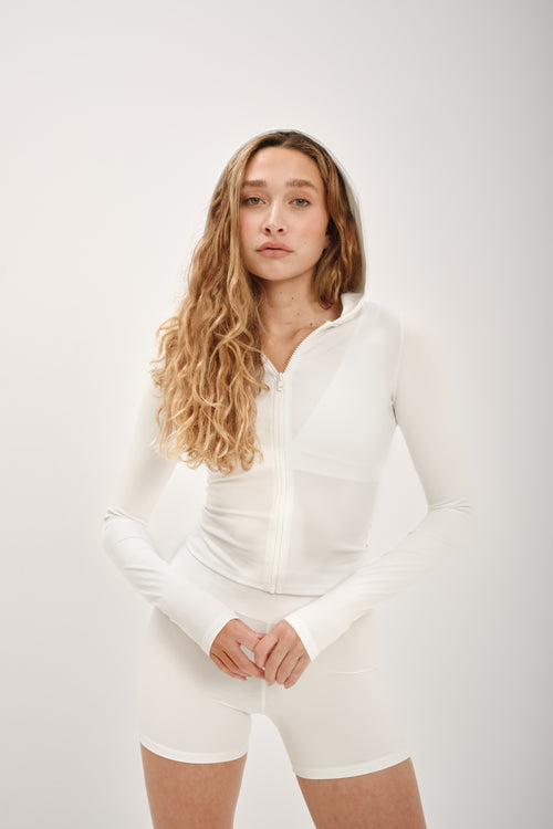 Lucy zip hoodie Milky